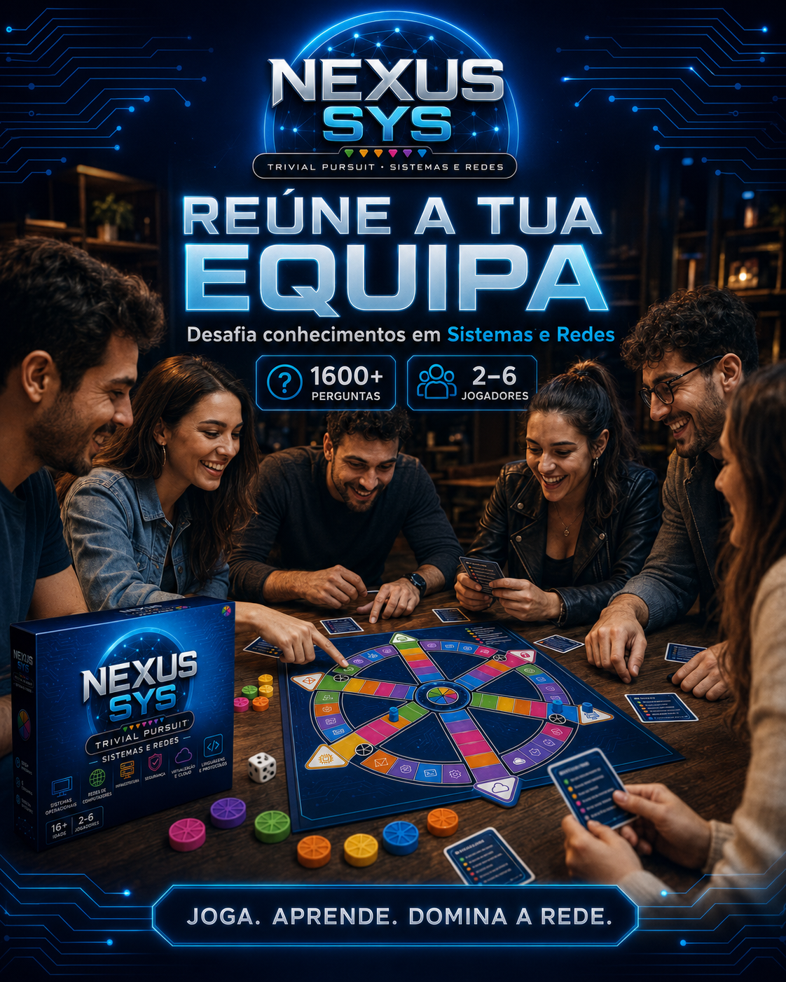 Cartaz promocional Reúne a tua equipa